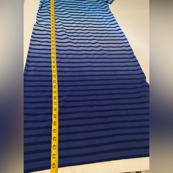 J Crew Midi T Shirt Dress In Dip Dyed Stripe - Picture 4 of 8